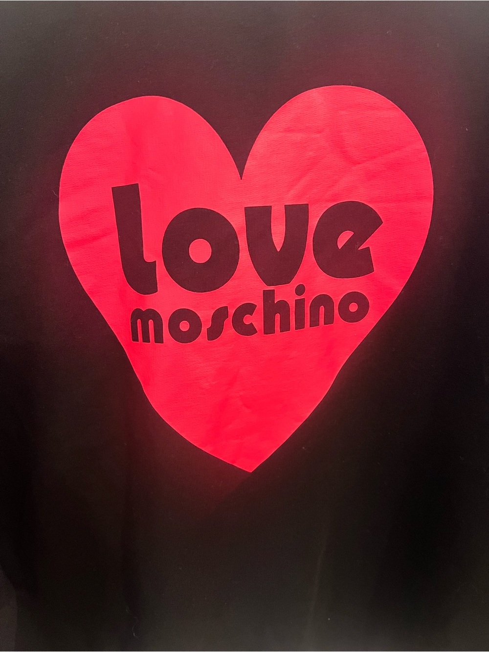 Love Moschino Black Sweatshirt with Red Heart Graphic - Picture 5 of 9